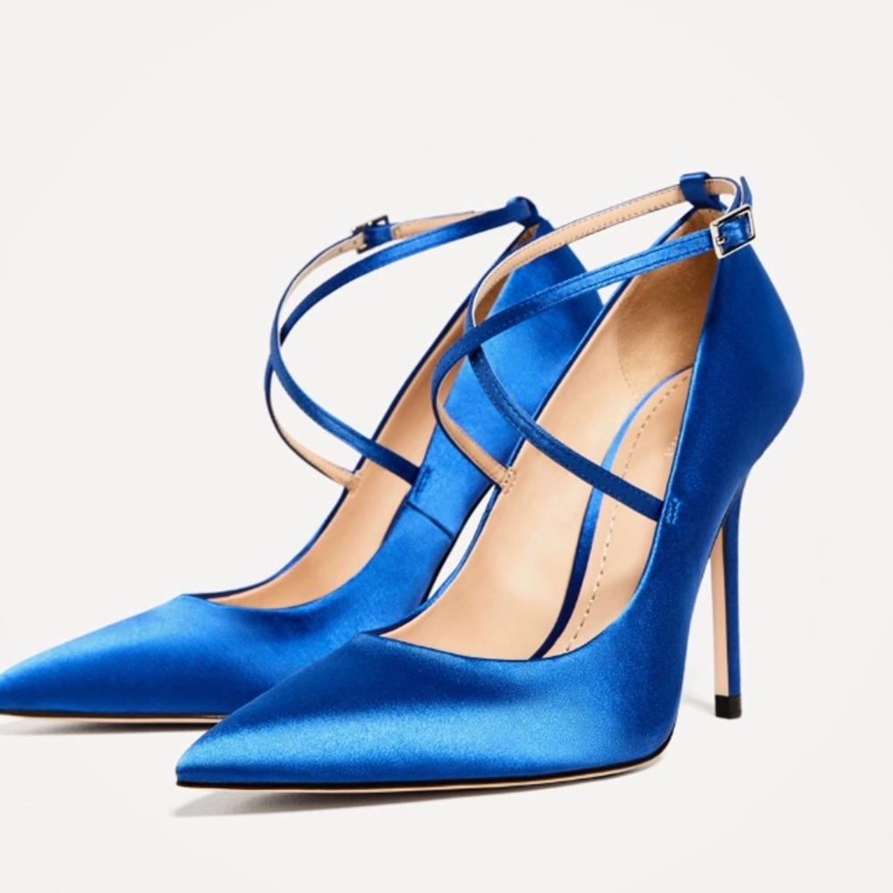 ZARA HIGH HEEL CROSS OVER STRAP SHOES BRAND NEW